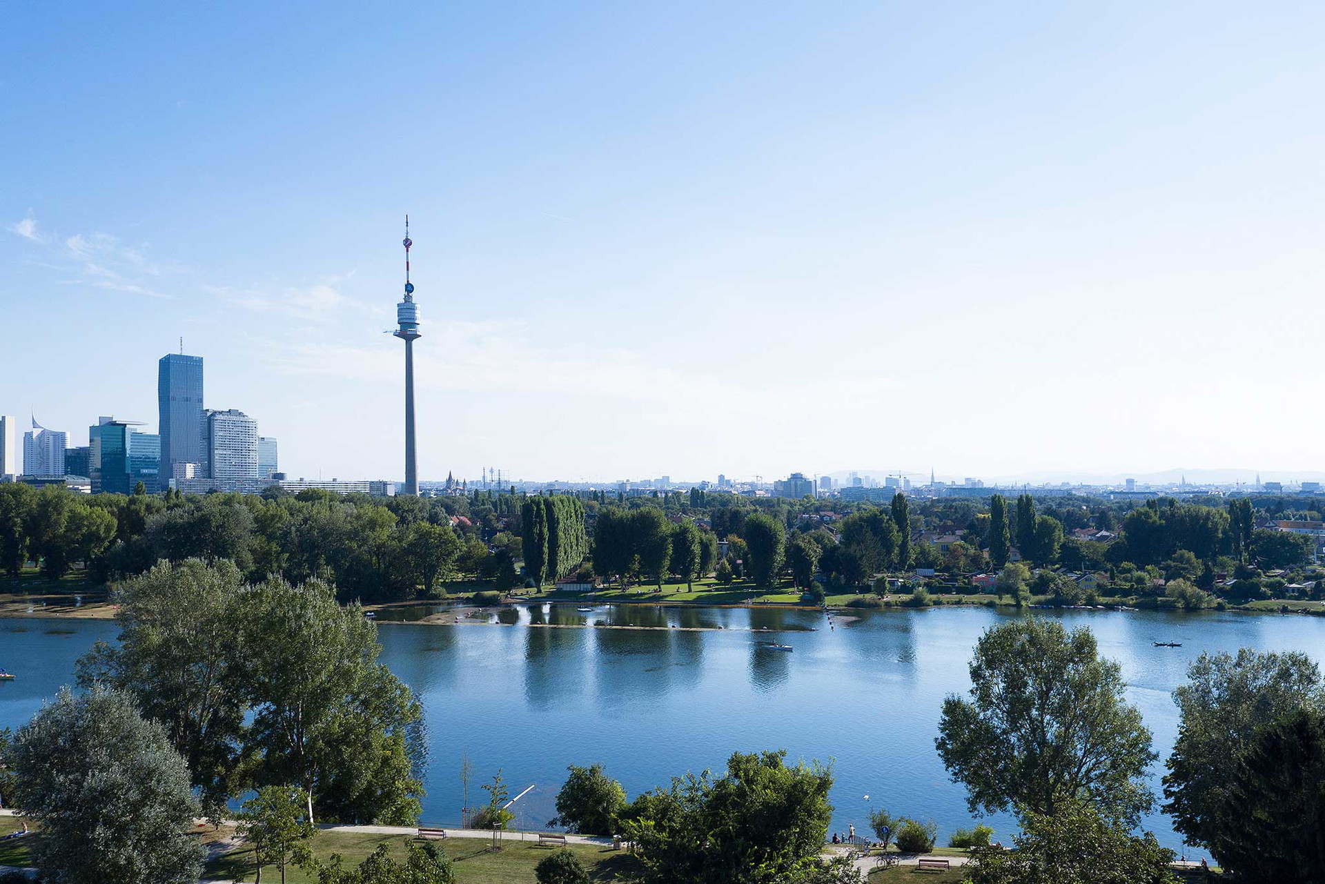 Das Flybridge-Apartment an der Alten Donau.