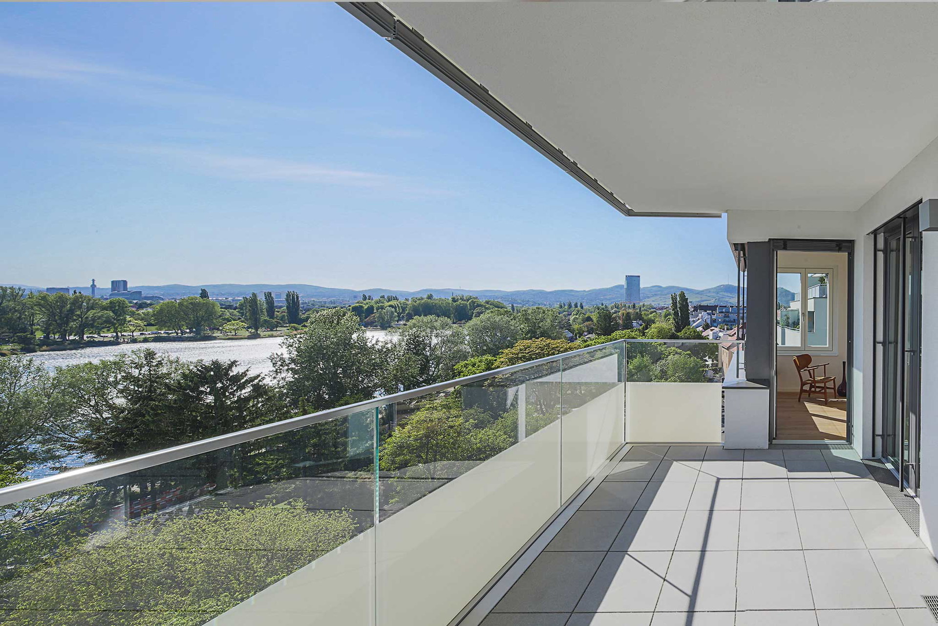 Das Flybridge-Apartment an der Alten Donau.