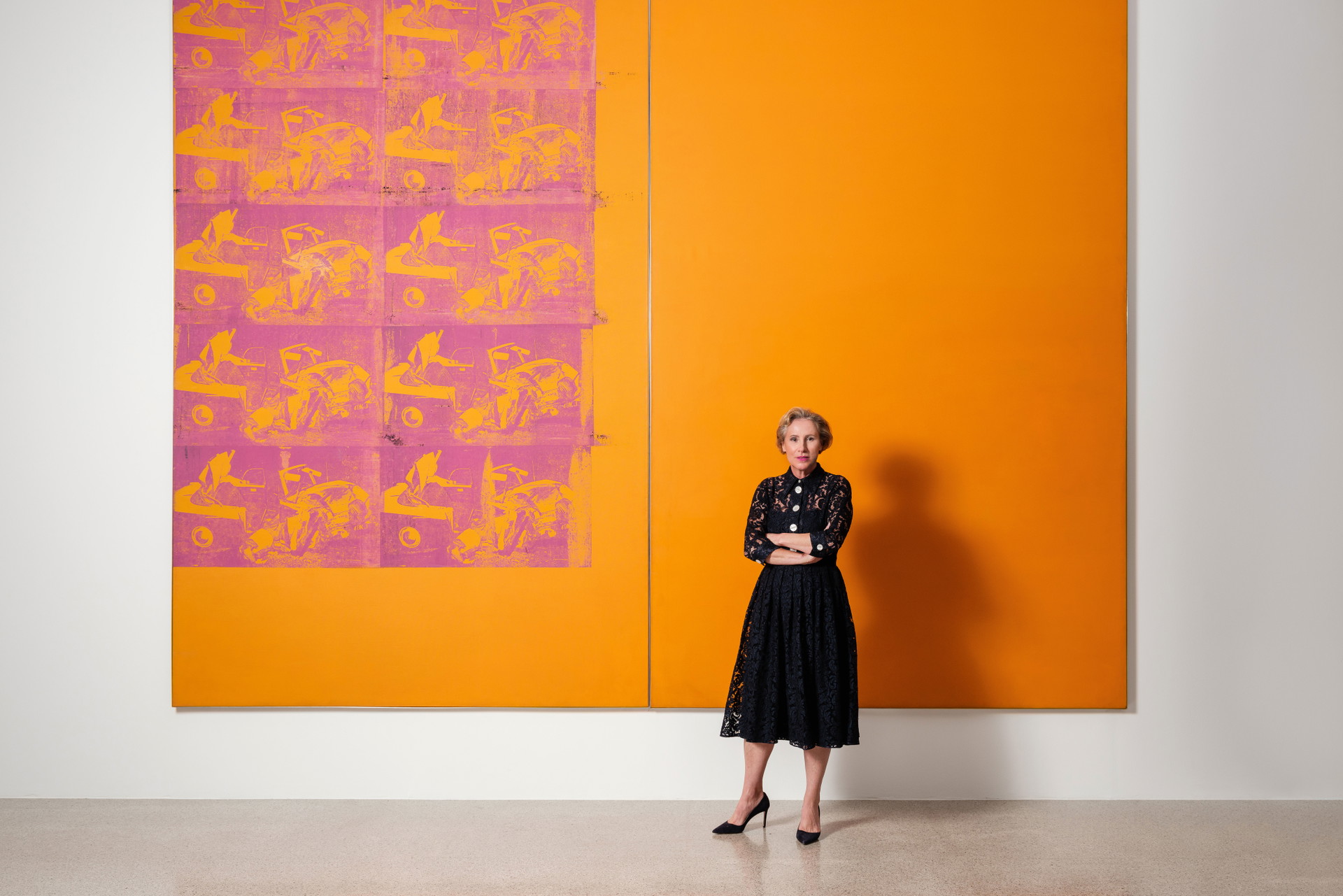 Andy Warhol: »Orange Car Crash«, 1963,&nbsp;© The Andy Warhol Foundation for the Visual Arts, New York/Licensed by Bildrecht, Wien 2020;&nbsp; mumok – Museum moderner Kunst Stiftung Ludwig Wien, Leihgabe der Sammlung Ludwig, Aachen seit 1981