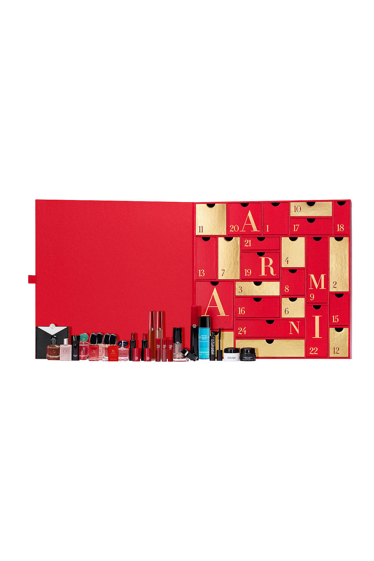 Armani feiert das Fest der Liebe mit diesem bezaubernden Adventskalender. Im Dezember warten Tag für Tag 24 Beauty Must-Haves der Marke Armani. Ob klassisch-elegant, pulsierend-verliebt, verführerisch oder sinnlich, für jeden Geschmack ist etwas dabei. Kostenpunkt: 289 Euro. Erhältlich bei:&nbsp;kastner-oehler.at