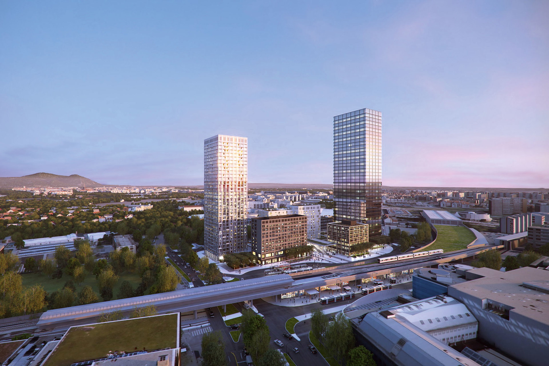 Vienna 22:&nbsp;Wohnen, Büro, Hotel, Gastronomie und Einkaufen. Ein Büroturm alleine hätte in dieser Lage nie das Interesse von Mietern auf sich gezogen und diese Wirkung erzielt, wie es die Kombination aus verschiedenen Assetklassen schafft. vienna-twentytwo.at