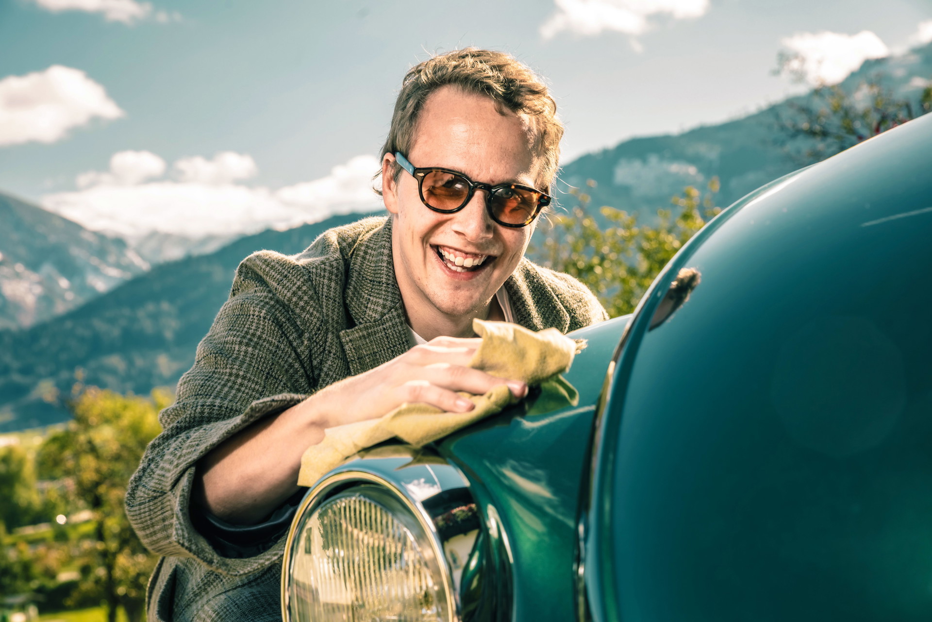 Gut poliert: Zum Käfer Cabrio hat Ferdi Porsche eine besonders emotionale Verbindung.