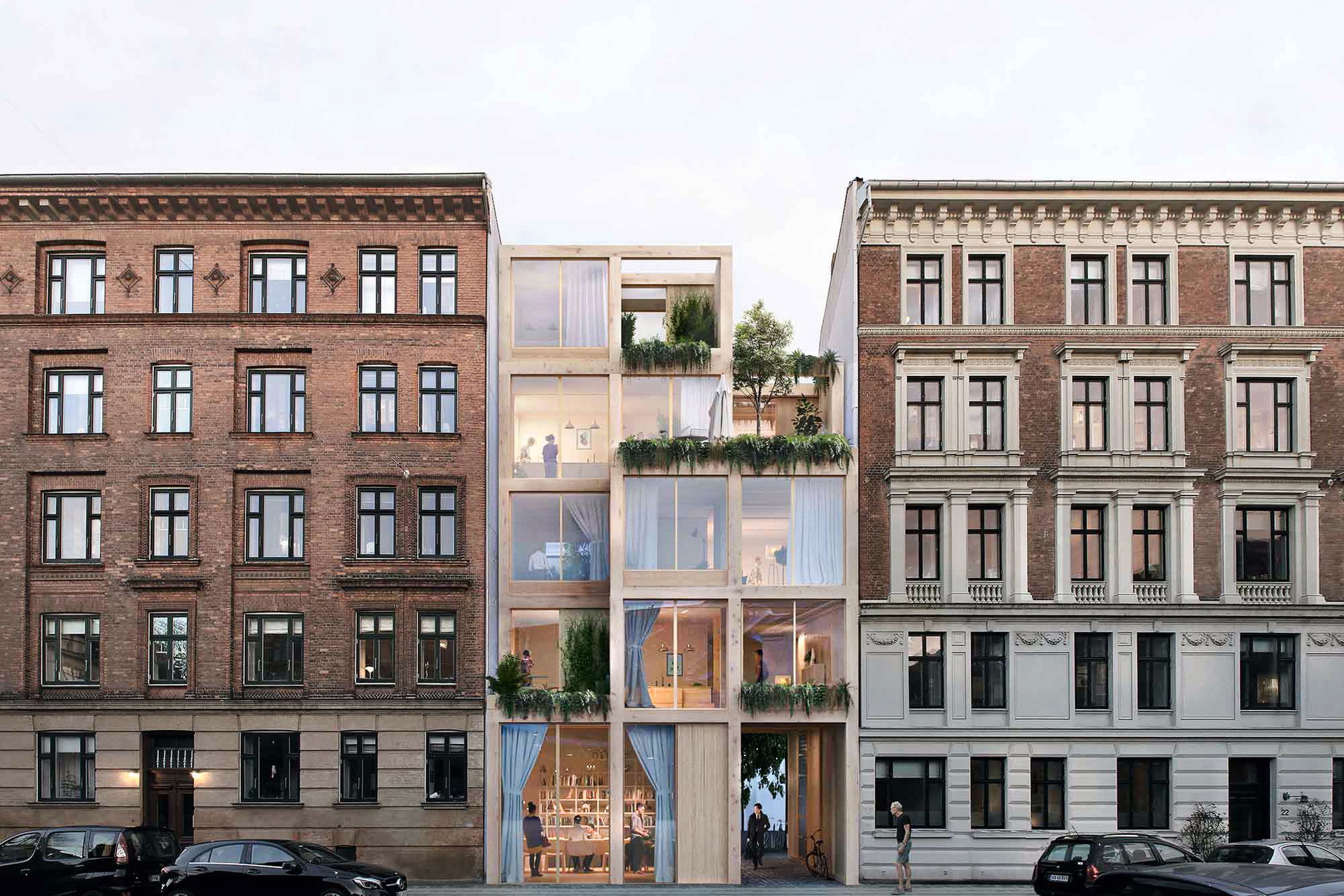 URBAN VILLAGE PROJECT:&nbsp;Wie wollen wir in Zukunft wohnen? Dieser Frage stellte sich das IKEA Research and Design Lab Space10 in Zusammenarbeit mit dem dänischen Architekturbüro Effekt. Gemeinsam entwickelten sie das »Urban Village Project« in vorgefertigter Modulbauweise aus Leimbindern, Brettsperrholz und Recycling-Materialien, das jederzeit ab und wieder aufgebaut werden kann. Wie bei IKEA passt alles, was sonst, flach verpackt in einen Karton. space10.com, effekt.dk