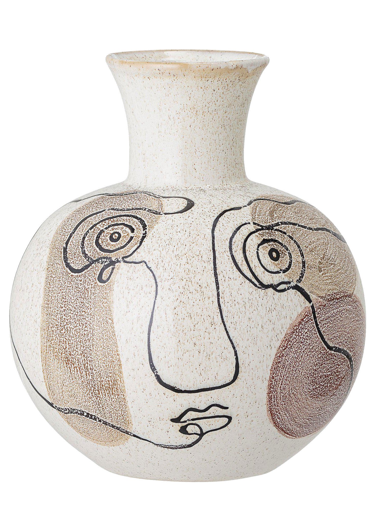 Schau mich an:&nbsp;Die Keramik-Vase mit abstraktem Lineart-Design passt perfekt in die farblichen Vorgaben für 2021: ruhig, neutral, erdig. beaumonde.co.uk