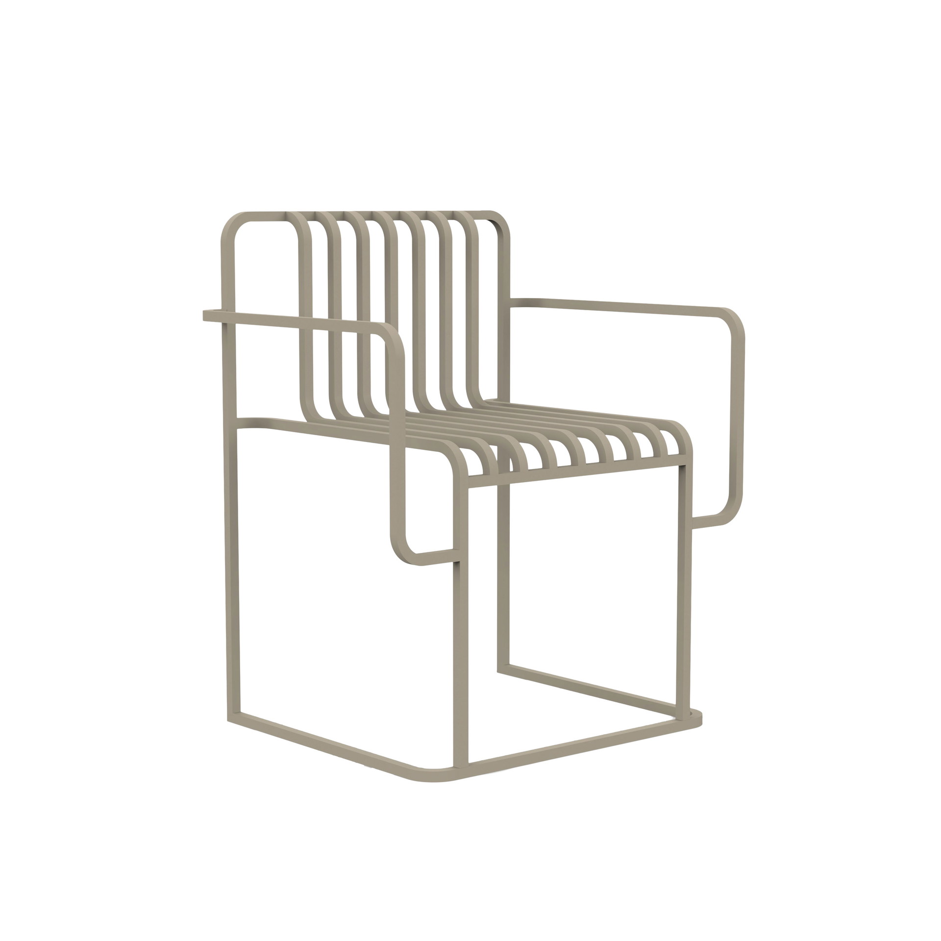 Draußen vor der Tür:&nbsp;Der »Grill Chair« von Diabla zitiert nicht nur im Namen einen Grillrost. Fazit: auf den Zeitgeist hingebogener, eleganter Minimalismus. mutdesign.com