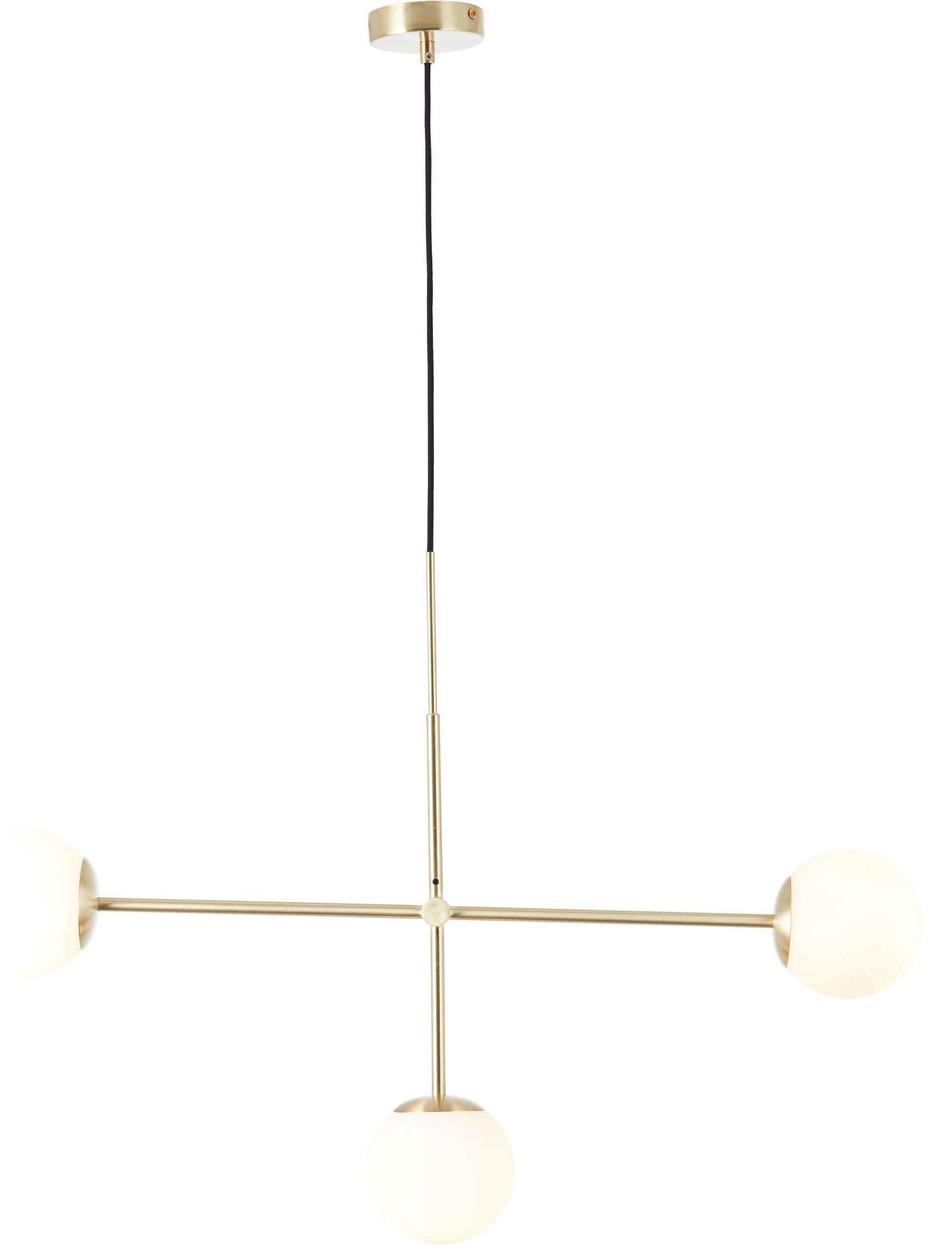 Die passende Inneneinrichtung in Kombination mit der optimalen Beleuchtung schaffen ein unverwechselbares Flair und laden zum Entspannen ein. Mit der Pendelleuchte »Joleen« mit den drei Köpfen und den stylischen Metallstangen in Messing holt man sich einen wahren Eyecatcher ins Zuhause.