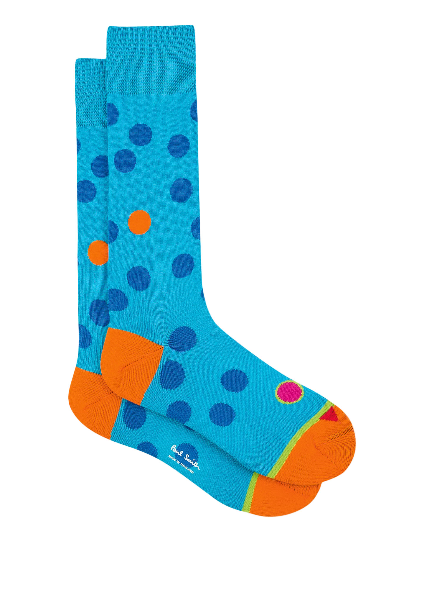 Paul Smith:&nbsp;Der Dot steht ihm gut. Eigentlich ist Paul Smith bekannt für Streifenmuster. Bei Socken geht er auch gepunktete Wege. paulsmith.com