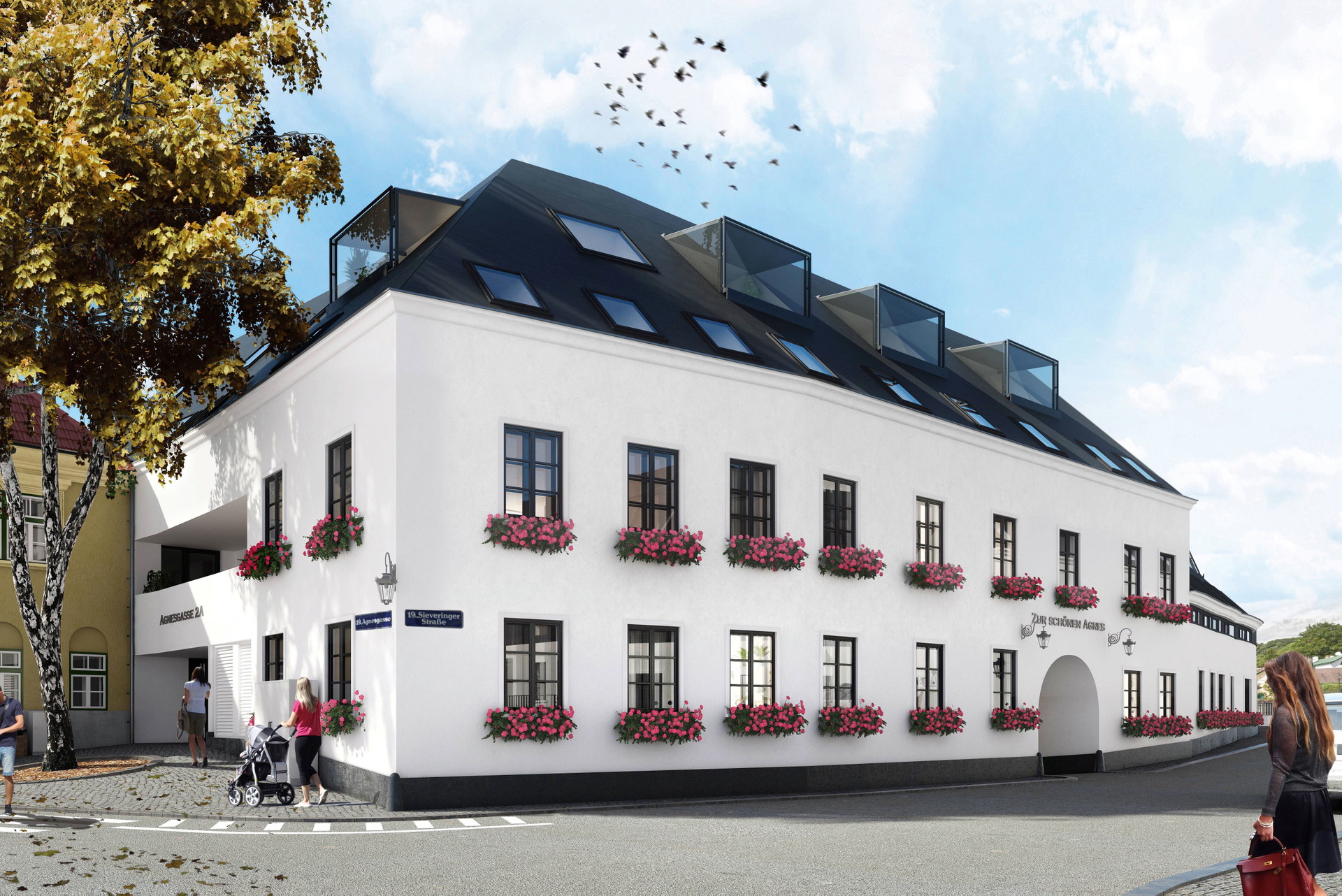 Alt und neu: Ein Neubau, der aussieht wie ein sanierter Altbau, sich optimal in die Umgebung einfügt und ökologisch auf dem allerneuesten Stand ist – besser kann man es sich für Sievering nicht wünschen. Die »Schöne Agnes« zeigt, wie Neubau auch funktionieren kann – nämlich, indem man alte Mauern erhält und daran angelehnt neu baut. Der Projektstart erfolgt in Kürze. ulreich.at