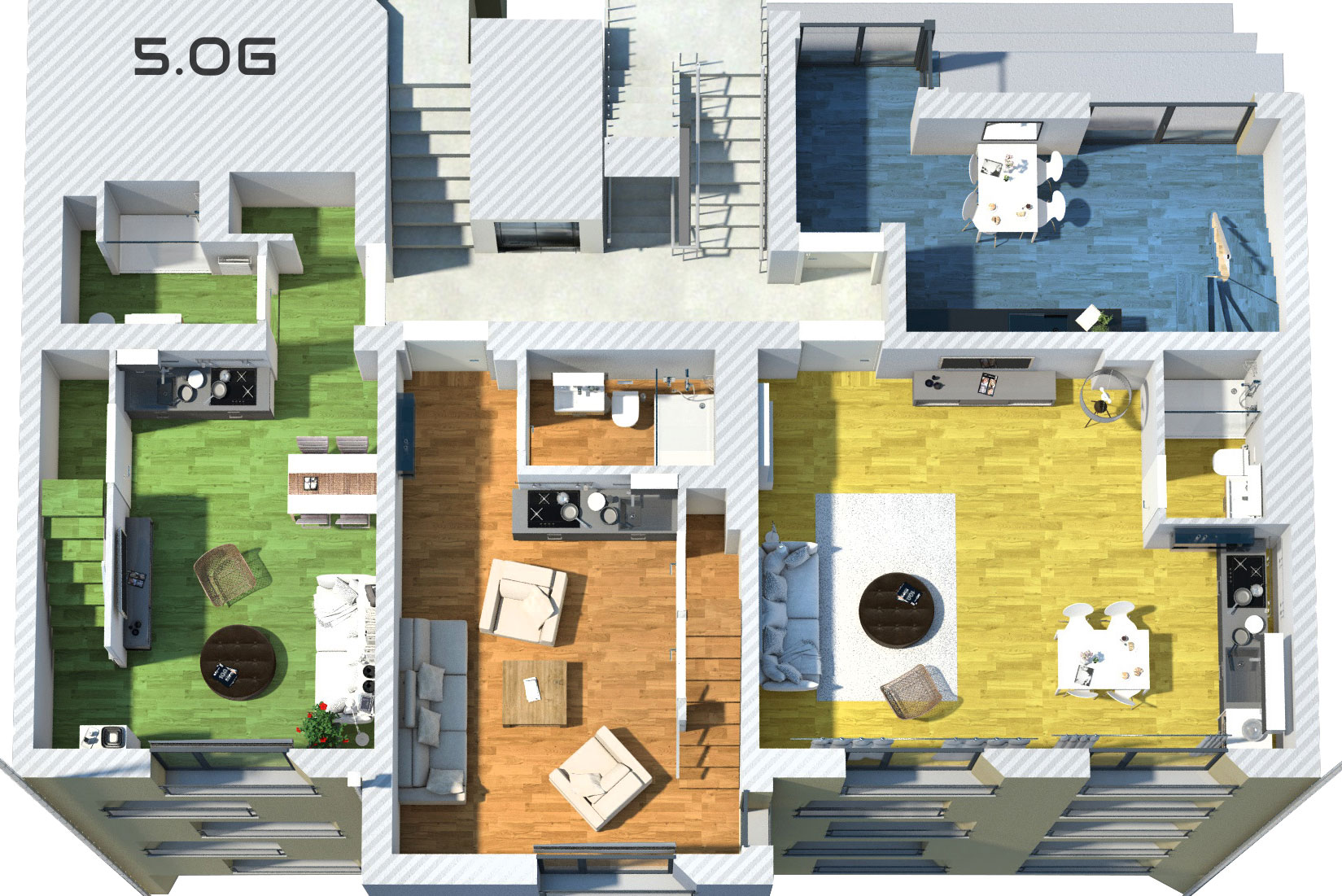 Simulation als Stimulation: Darum prüfe, auch wer sich per Mietvertrag bindet: Bei den modernen 3D-Besichtigungen kann man verschiedene Ansichten wählen. Das SIGNA-Tool zeigt das Apartment je nach Wunsch ganz leer, möbliert und/oder mit den entsprechenden Längen- und Höhenangaben der Räume.