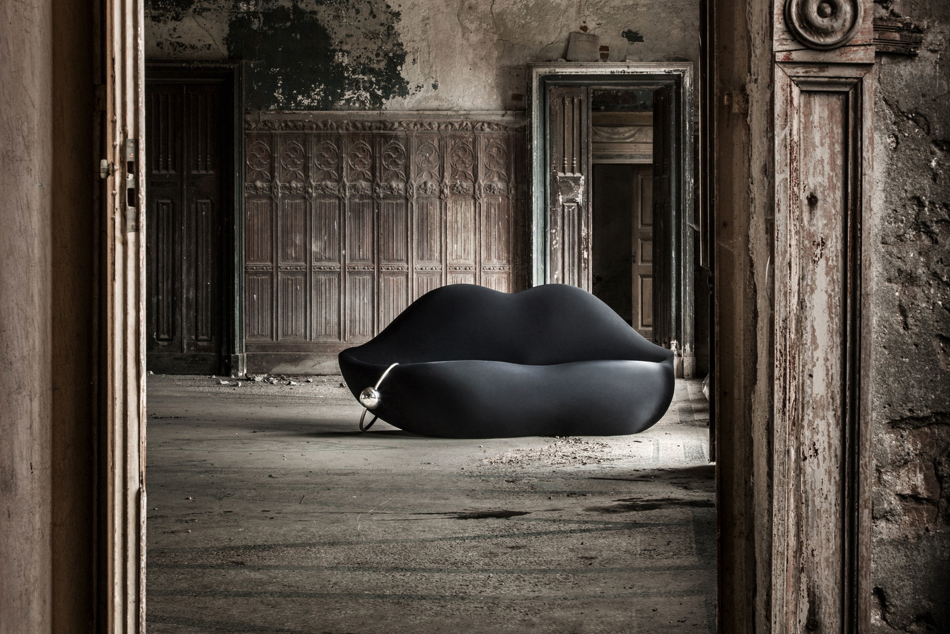 Lucky Lips: Das Sofa »Bocca« ist der Gufram-Klassiker schlechthin. Hier in der schwarzen Version »Dark Lady«.