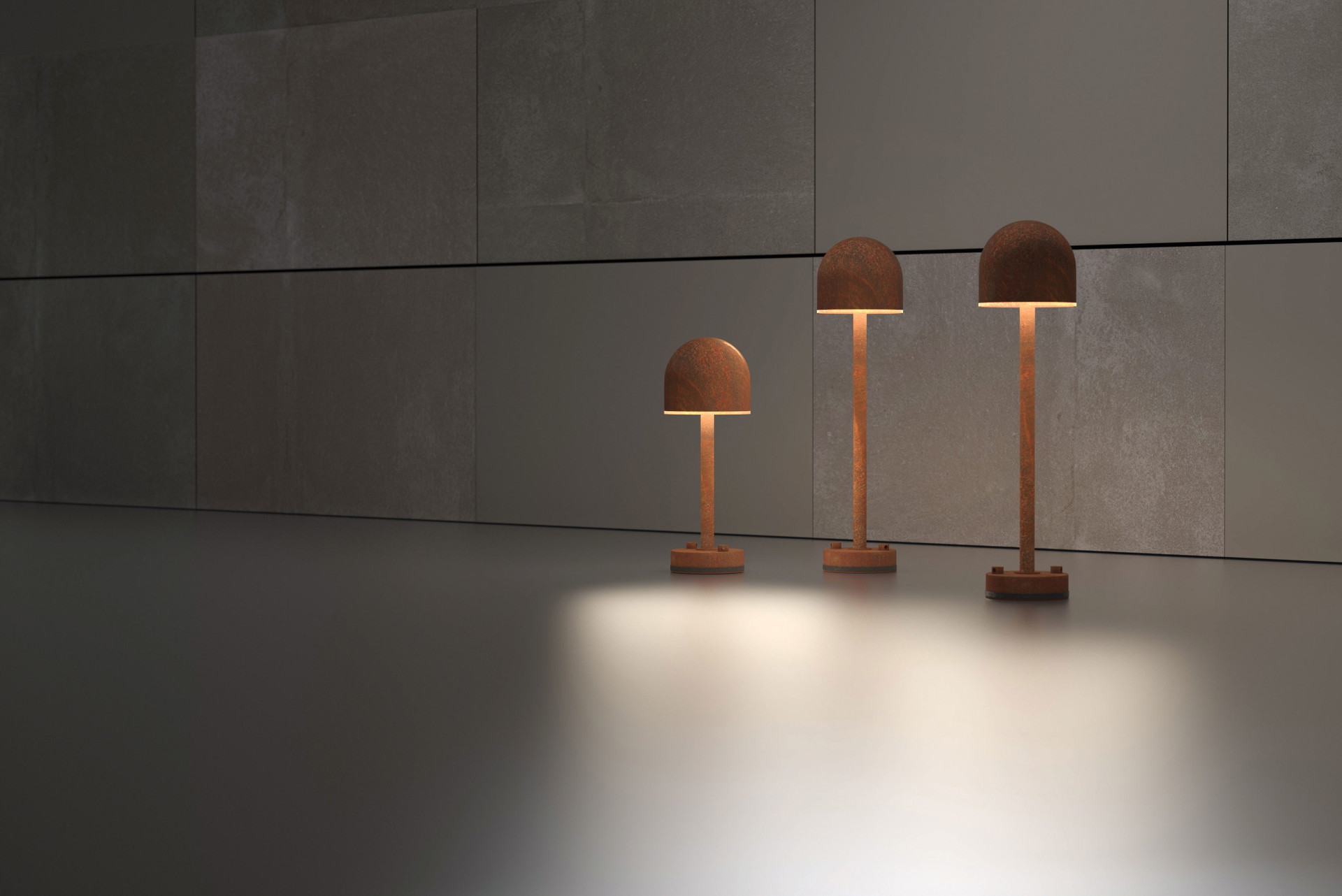 Mushroom-Zauber: »Boleto« heißen die Poller-Leuchten von Emiliana Martinelli, in denen auch weniger Fantasiebegabte Schwammerl erkennen können. martinelliluce.it