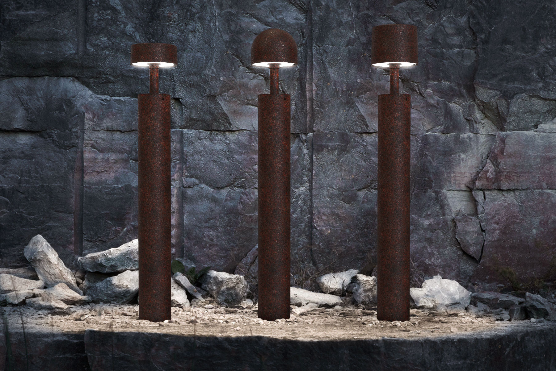 Pflanz mich: Die Poller-Serie »Plant« ließ sich von der Natur inspirieren und geht auch als diskrete Skulptur durch. zerolighting.com&nbsp;