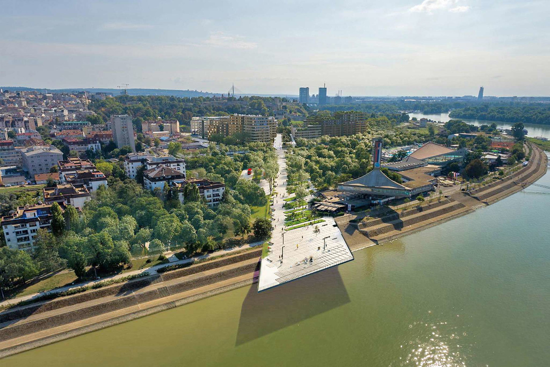 Linkpark, Belgrad Belgrad kämpft seit vielen Jahren gegen die sukzessive Verbauung der Ufer von ­Donau und Save. Infolge der Bauwut privater Investoren werden die öffentlich zugänglichen Grundstücke immer rarer. Der sogenannte Linkpark in der Altstadt soll das ändern. Milena Vukmirović, Ivana Vujović, Boris Radić und Aleksandar Ćopić planen eine 1,8 Kilometer lange Grünschneise, die die beiden Flussufer wieder zugänglich und erlebbar machen soll. Im März 2021 wurde das Projekt erstmals der Öffentlichkeit vorgestellt.