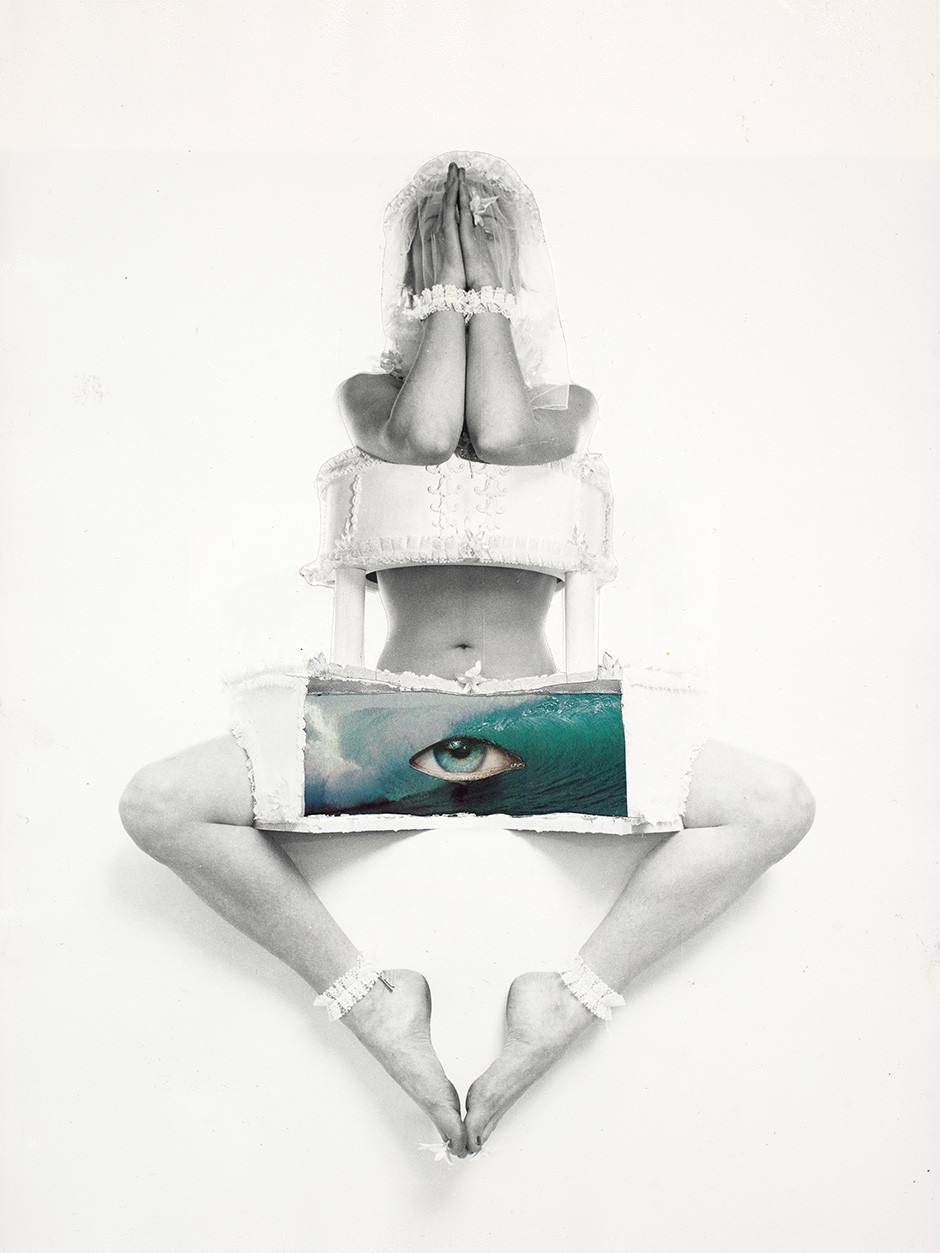 Lentos Linz Penny Slinger, ICU, Eya Sea You, I See Youm 1973, S/W Fotografie und Collage; 40,6 x 30,4 cm lentos.at
