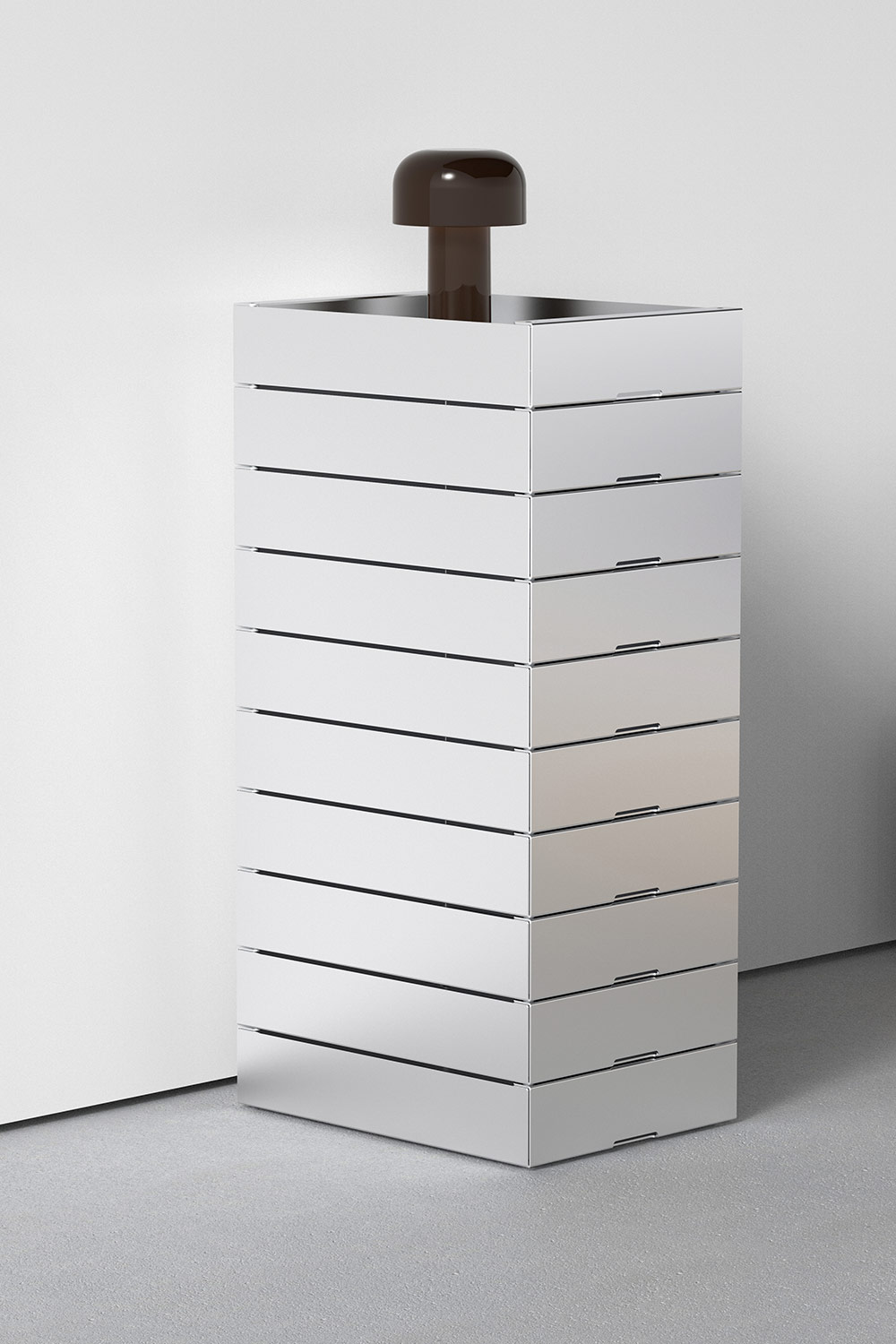 Inspiriert von Obst- und Gemüse-kisten könnten die »KGT Store Boxen« aus dünnem Alu zum Minima-lismusklassiker avancieren. thisisutil.com