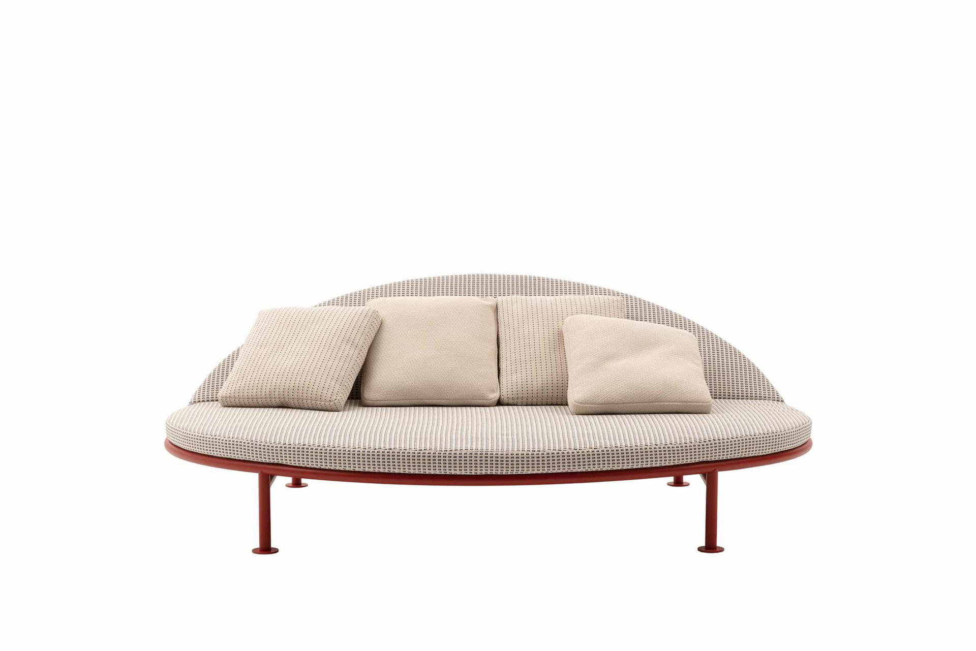 Ei, Ei, Ei&nbsp;Ultrabequeme Outdoor-Liege aus Alu, die auch als (sehr ovales) Day Bed durchgehen würde, von Piero Lissoni.&nbsp;bebitalia.com