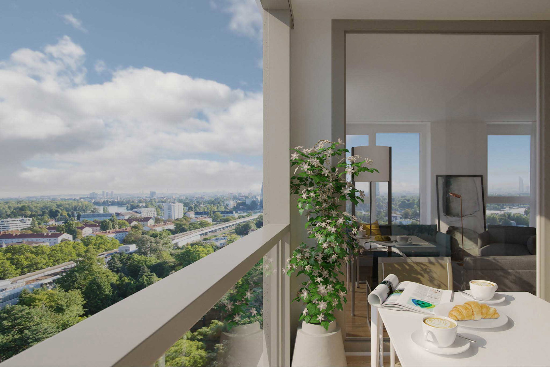 Großzügige Loggien mit Weitblick