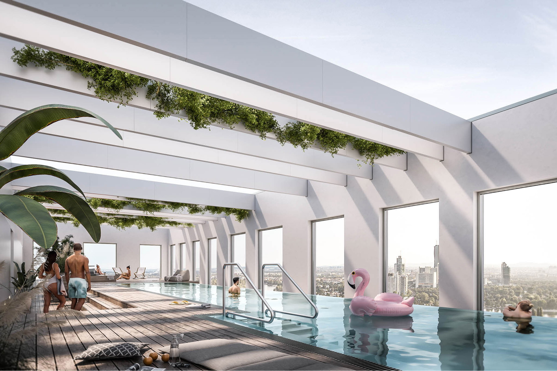 Rooftop-Pool mit Sonnendeck