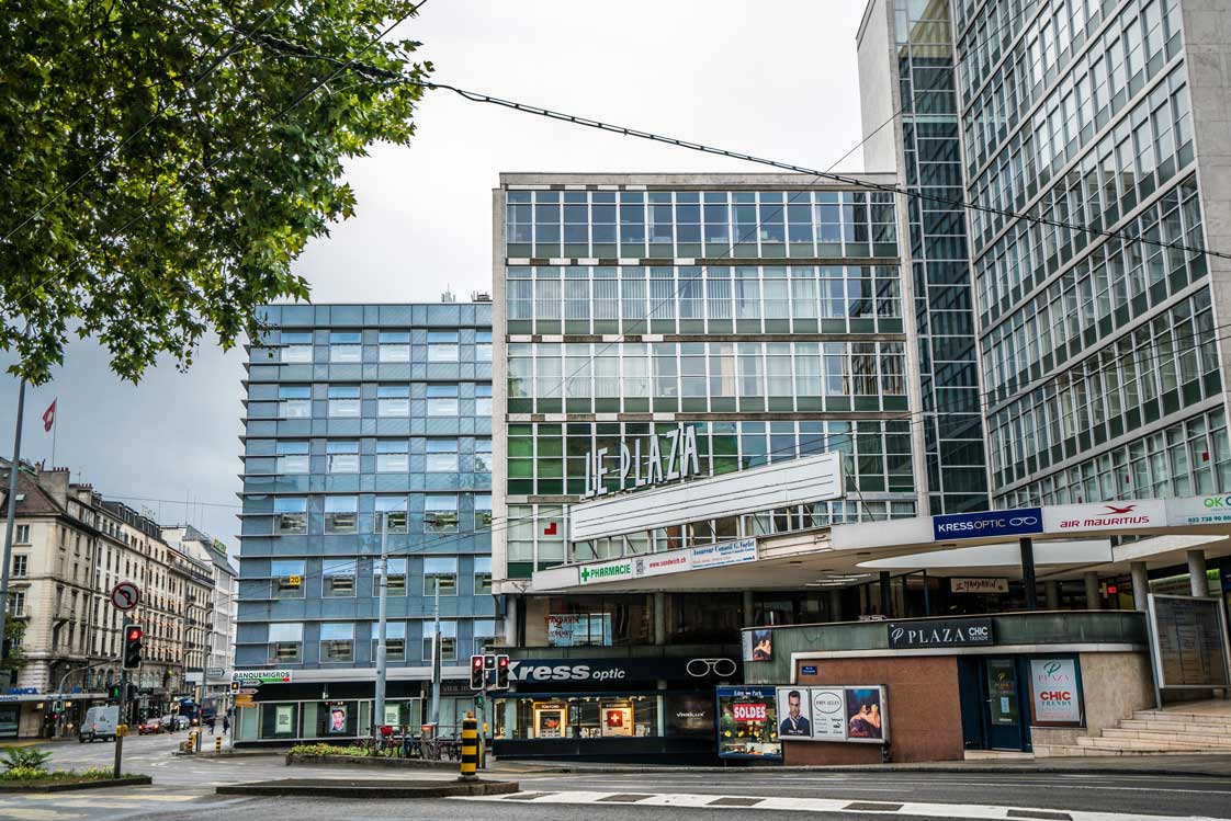 Cinema Plaza&nbsp;Marc-Joseph Saugey, 1952 »In den 1950er-Jahren galt es mit seinen 1.250&nbsp;Sitzplätzen als Filmtempel, und es hat eine der schönsten Eingangssequenzen, die ich kenne. Es wurde knapp vor dem Abriss gerettet und saniert.