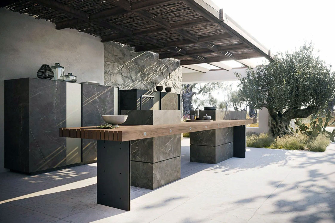 Die hochwertigen und einzigartigen Outdoorküchen von Modulnova punkten mit der perfekten Balance von Ästhetik und Funktionalität. High-Quality-Materialien gepaart mit klaren Linien und geschmackvollen Designs kreieren einen Ort des Zusammenkommens und der Entspannung. modulnovawien.at