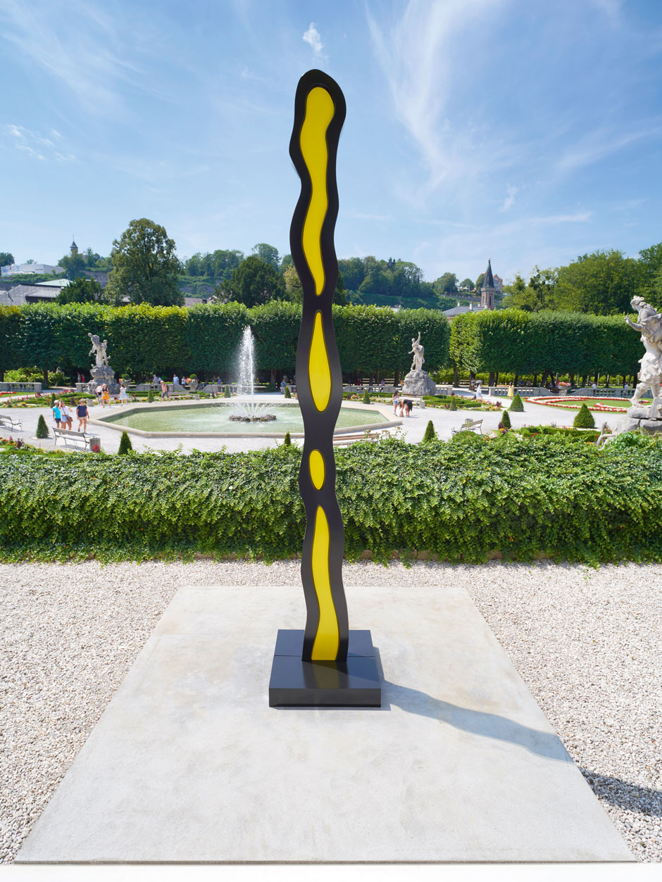 Roy Lichtenstein, 1997 verstorbener Pop-Art-Großmeister, hat mit »Endless Drip« 1995 einen seiner Farbtropfen auf Aluminium verewigt.