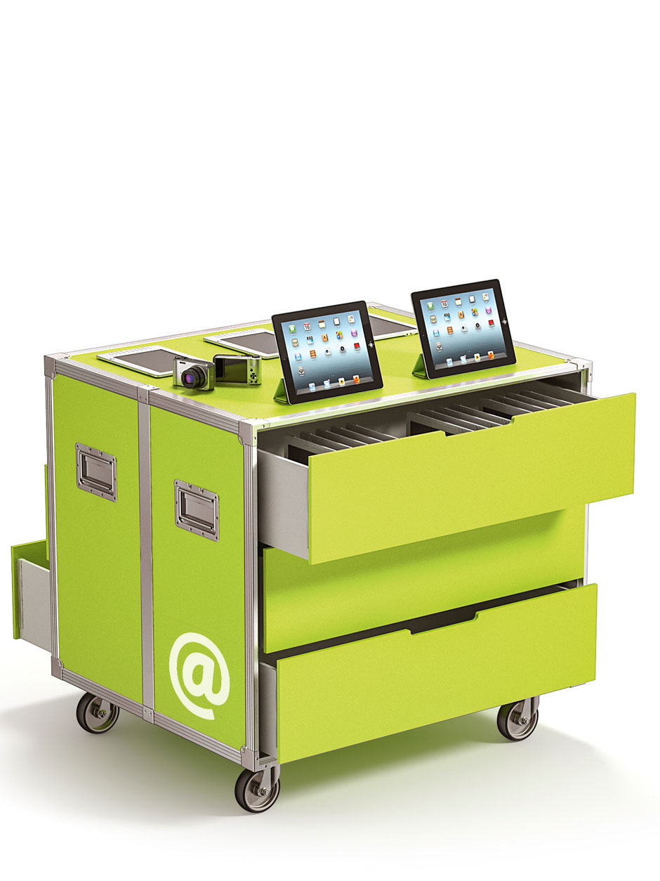 »BSF Ideas Box«&nbsp;Ein Paradebeispiel für demokratisches Design: Für die NGO Libraries without Borders entwarf Starck eine robuste, leicht transportierbare und benutzbare Box, die verschiedene Kommunikationsmittel in Krisengebiete bringt.