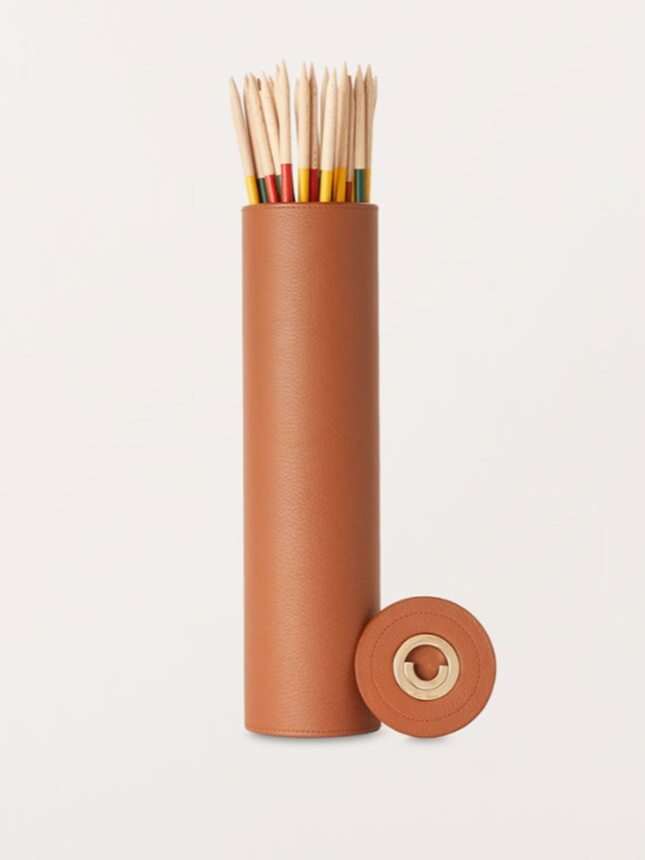 Ultra-edles Mikado-Reisespiel mit Kalbsleder-Etui von loropiana.com