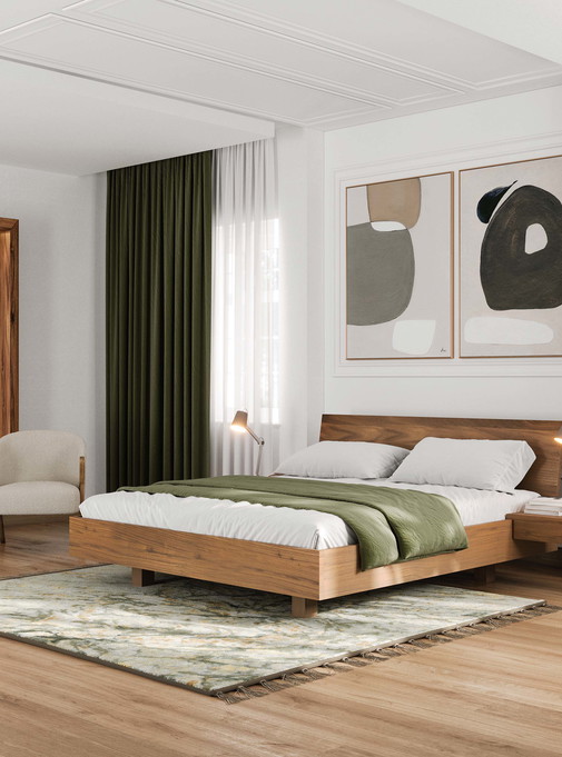 Moderne Natürlichkeit
Leicht in der Form und stets 
elegant: Gleich ob vollständig in Massivholz, in Kombination mit 
einem massiven Bettrahmen und Kopfteilpolsterung oder edler Vollpolsterummantelung – «Onira» zaubert mediterranes Flair 
ins Schlafzimmer. 
huesler-nest.ch