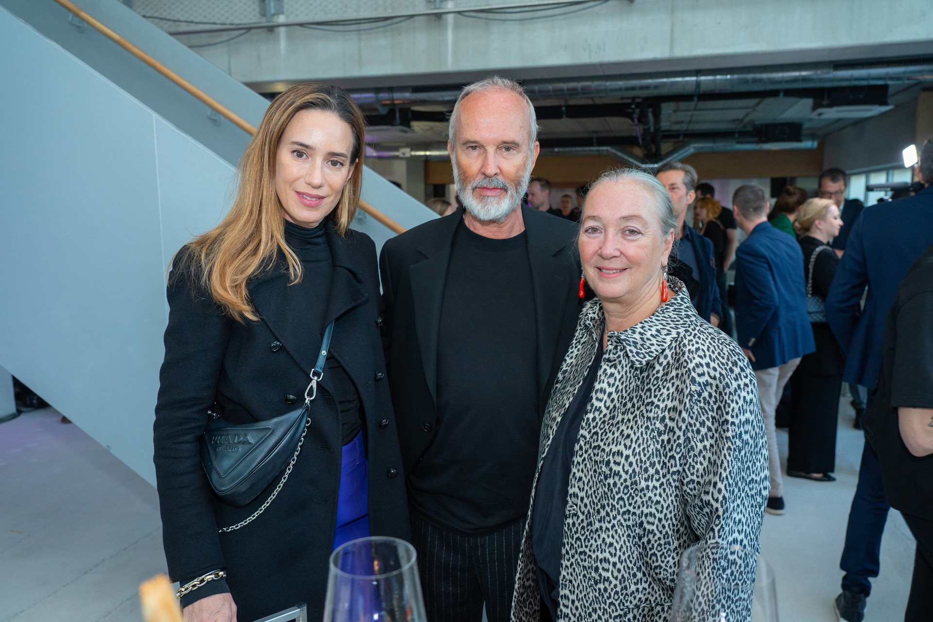 vlnr: Elise und Erwin Wurm, Agnes Husslein-Arco