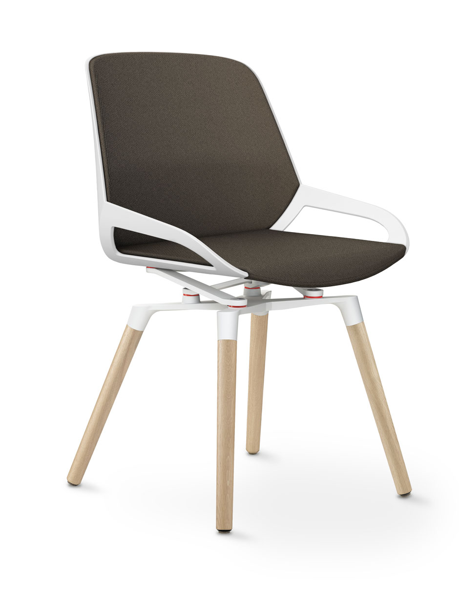 Eleganz pur: der »Aeris Numo Comfort« mit Holzbeinen aus FSC-zertifizierter Eiche.