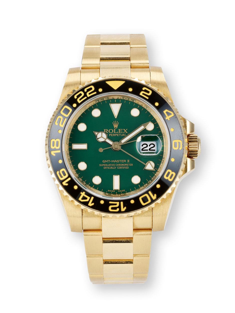 Rolex Oyster Perpetual Date GMT-Master II "Green", Referenz 116718LN, um 2010, Schätzwert € 24.000 – 36.000