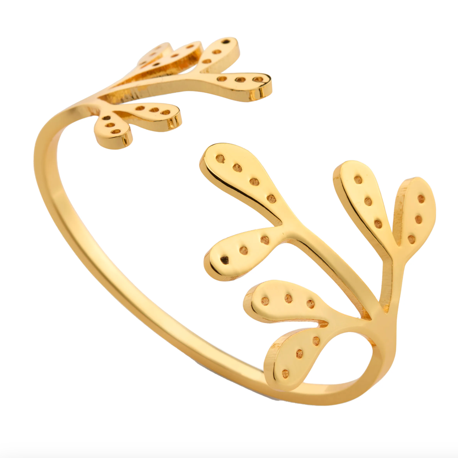Serviettenringe Mistletoe von Cooee Design Die eleganten Messingringe setzen goldene Akzente und runden das Tischkonzept stilvoll ab.

