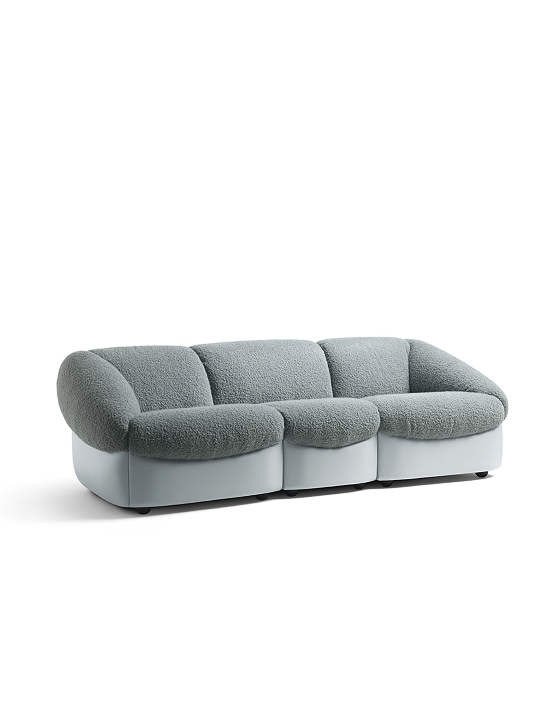 Anziehend: Modulares Sofa »Parka«,  eine Hommage an das klassische Streetwear-Kleidungsstück aus den 90er-Jahren.
poltronafrau.com