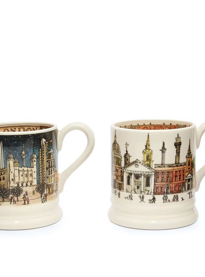 Städtereise: Die Tassen von Liberty zeigen London bei Tag und bei Nacht in Form von detaillierten Stadtansichten.
libertylondon.com