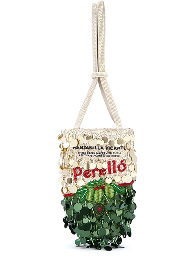 Pailletten-Prunk: Die »Perello Mini Bucket Bag« von Anya Hindmarch ist über und über mit Pailletten und Kristallen verziert.
anyahindmarch.com