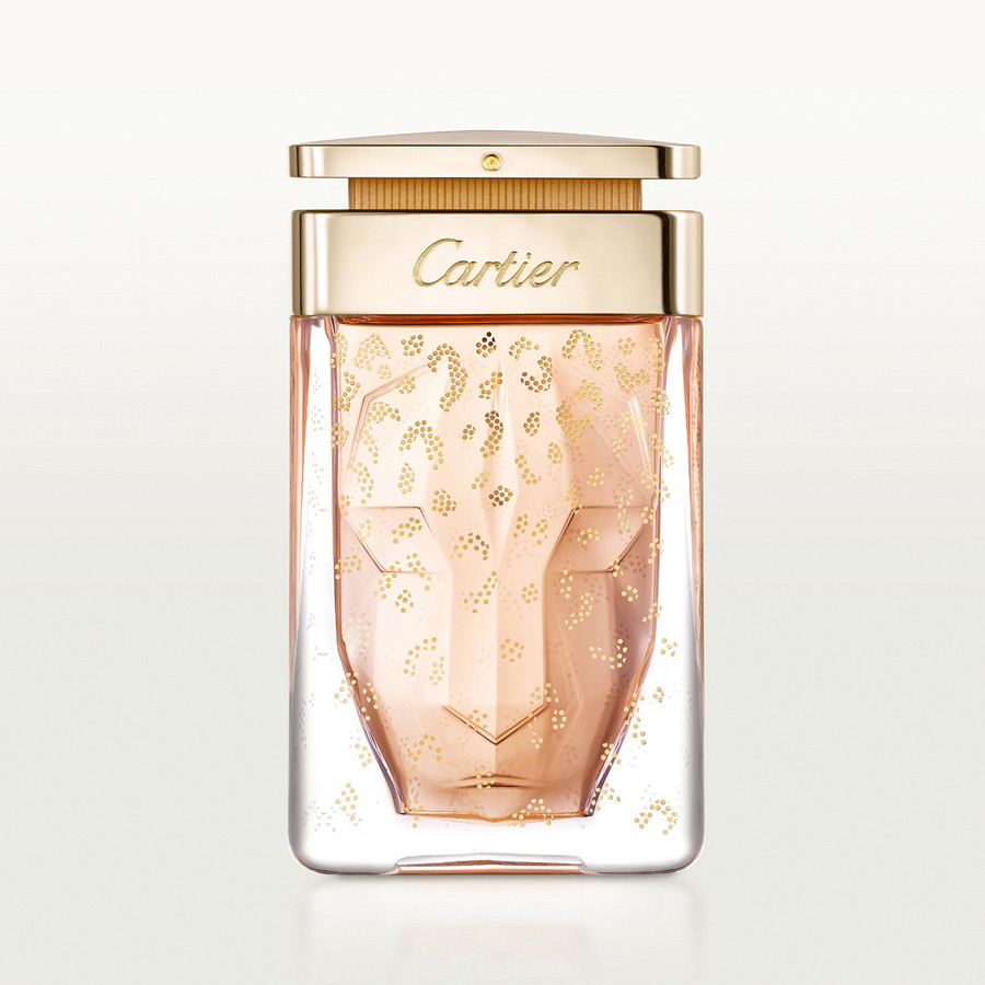 Pantergesicht: Der Flakon von »La Panthére Limitierte Edition« wird von der Innenskulptur eines Panthers bestimmt. cartier.com