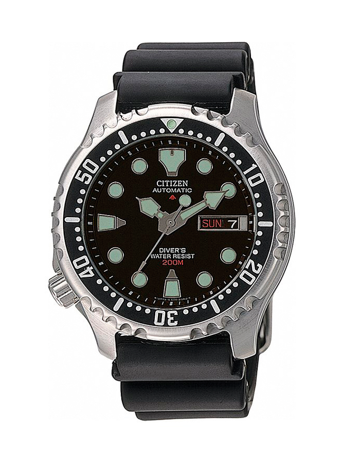 Unterwassersport: »Promaster 
Mechanical Diver« mit Gehäuse aus Edelstahl und Gummiband. at.citizenwatch.eu 