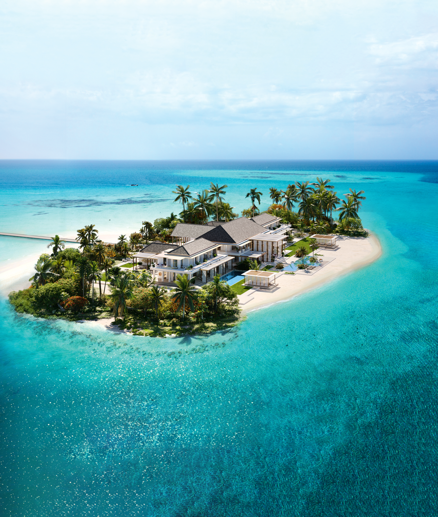 »Baccarat«, Malediven:
Idyllischer geht’s nicht. Auf fünf 
miteinander verbundenen Inseln im 
malerischen Süd-Malé-Atoll wurden 
von Baccarat Hotel &amp; Resorts 
50 private Strand- und Lagunen-
residenzen (ab 4,7 Millionen Euro) 
errichtet. Höchsten Luxus bieten die 
sieben »Baccarat Mansions« mit 
unnachahmlichem Wohnerlebnis auf 2.000 Quadratmetern Wohnfläche 
und eigenem Inselfeeling 
(ab 40 Millionen Euro).  
baccaratmaldives-
residences.com