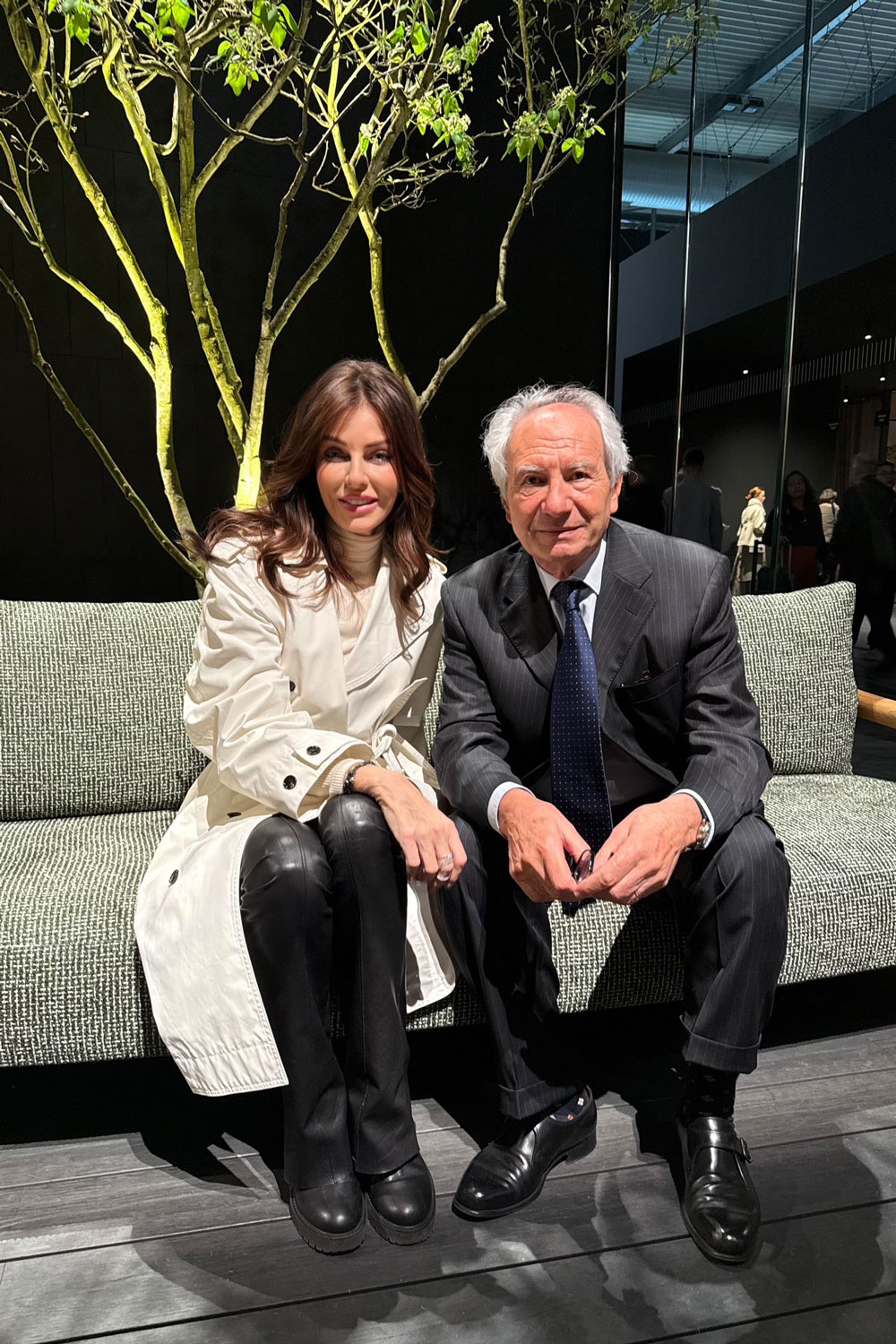 Angelika Rosam mit Alberto Spinelli (Poliform)