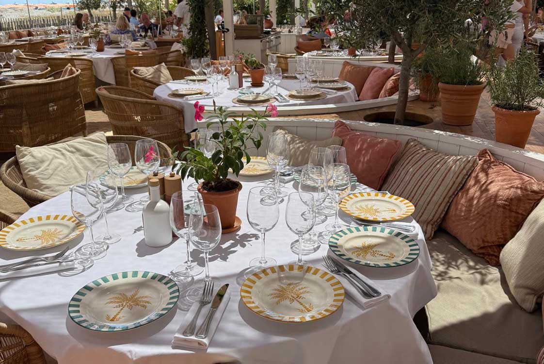 Das Table Decor im Les Palmiers ist ein echter Hingucker.
