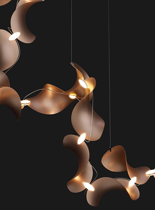Dune 12 Spiral, copper tone
