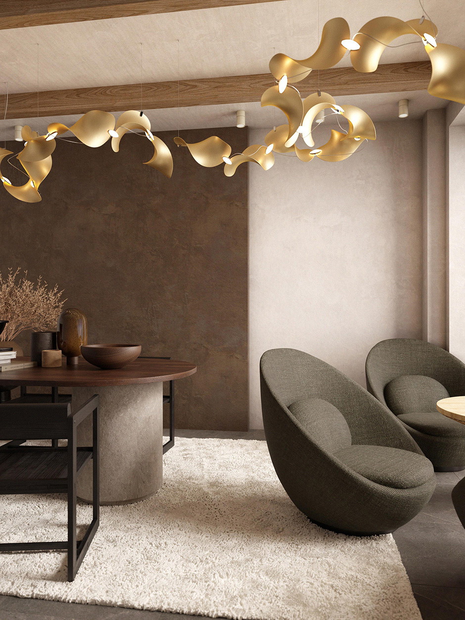Dune Curve, gold tone
