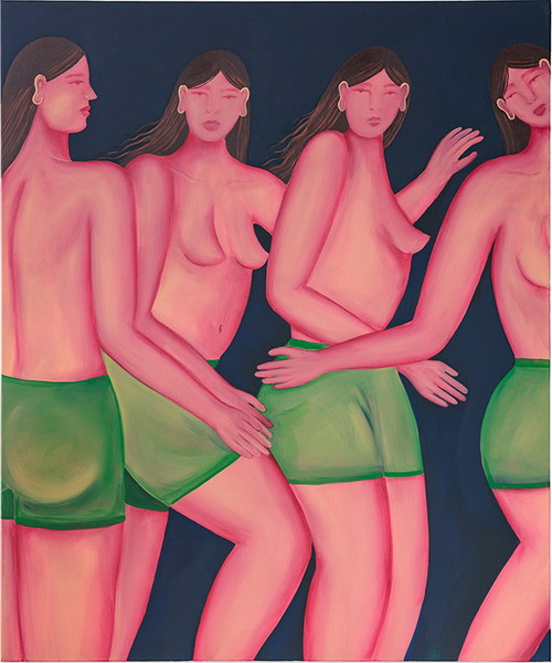 Ethel Coppieters
The Green Shorts, 2026
Acrylics on canvas
120 × 100 cm