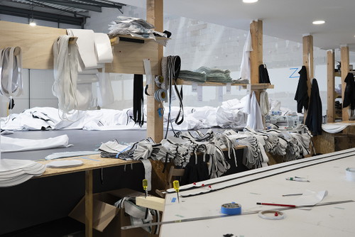 Production of the fabric for La Caverne du Pont Neuf by Air Toiles Concept in Plougoumelen, Britanny, 2026