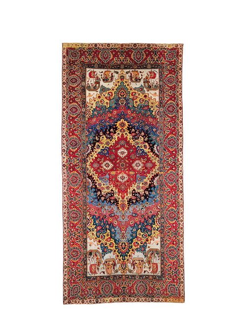 Sogenannter Portugiesen-Teppich, Khorasan, Anfang 17. Jahrhundert
Baumwolle, Wolle