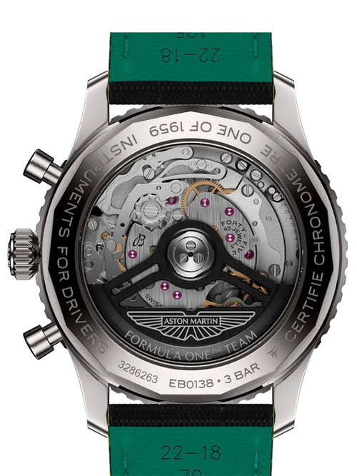 Breitling x Aston Martin, »Navitimer B01 Chronograph 43 Aston Martin Aramco Formula One™ Team«