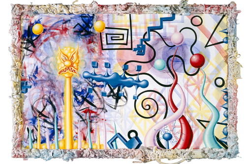 Kenny Scharf
Bombascritchit, 1997,
165 × 236 cm, Öl und Acryl auf Leinwand mit Künstlerrahmen