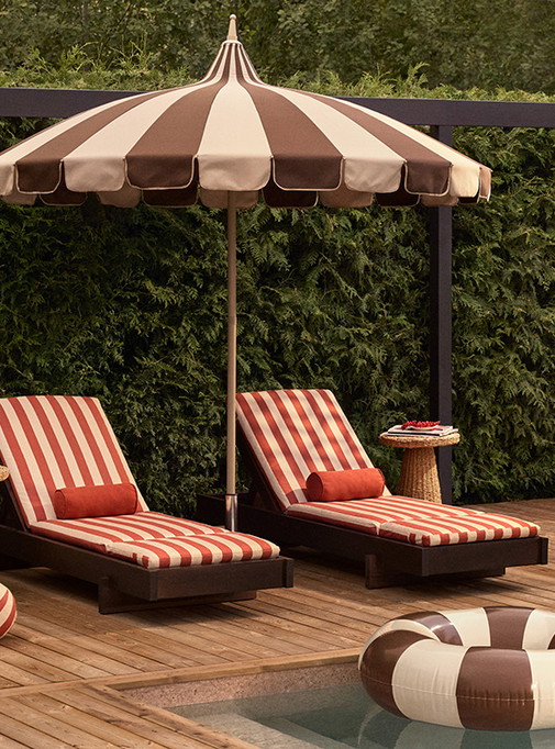 »Club Sol« Outdoor Collection, BEMZ, Classic Stripe in Terracotta