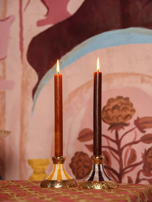»Sanya Stirped Candle Holder« von Doing Goods