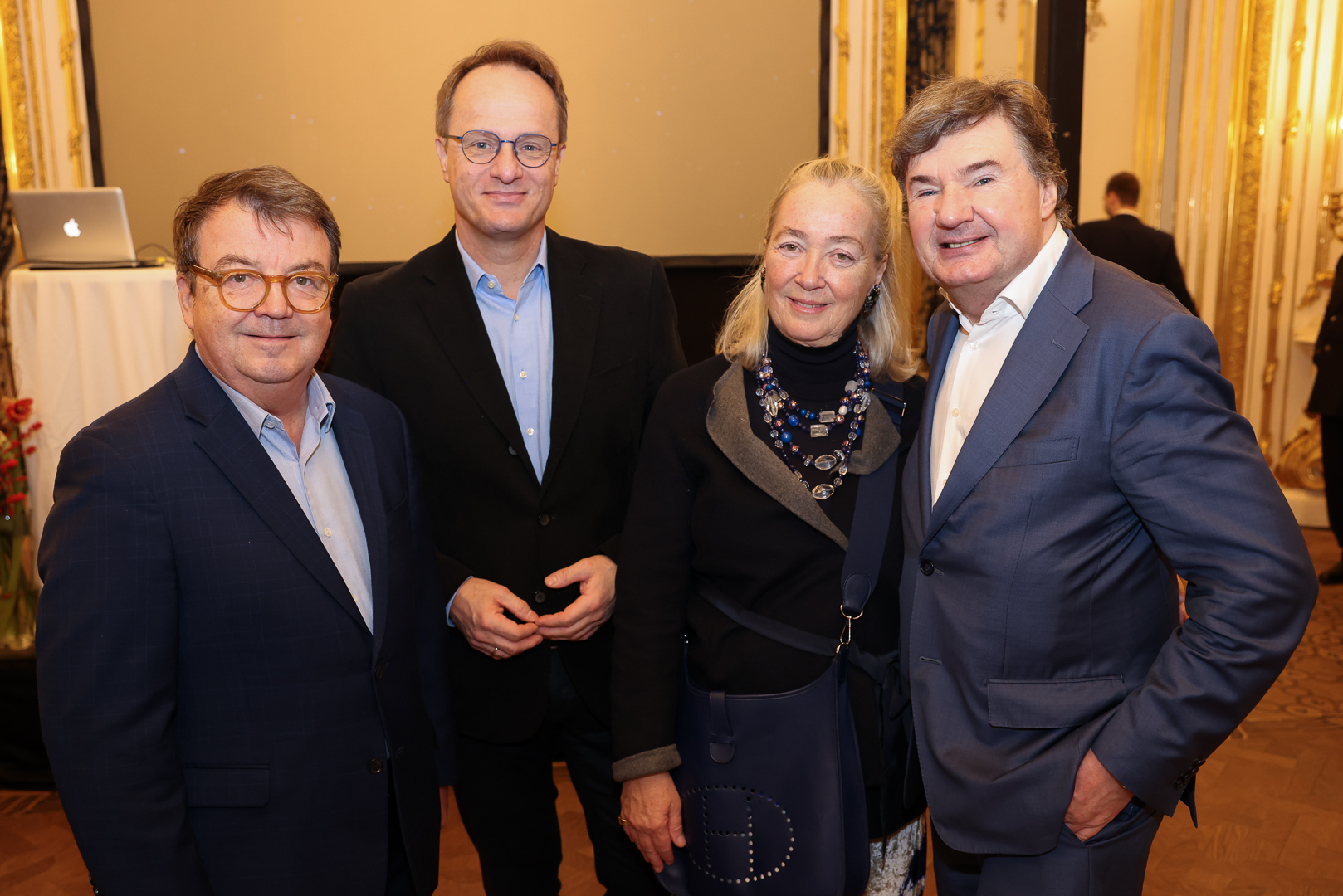Willi Klinger von Wein &amp; Co, Autor Markus Hengstschläger, Direktorin der Heidi Horten Collection Agnes Husslein-Arco und Autor Andreas Salcher